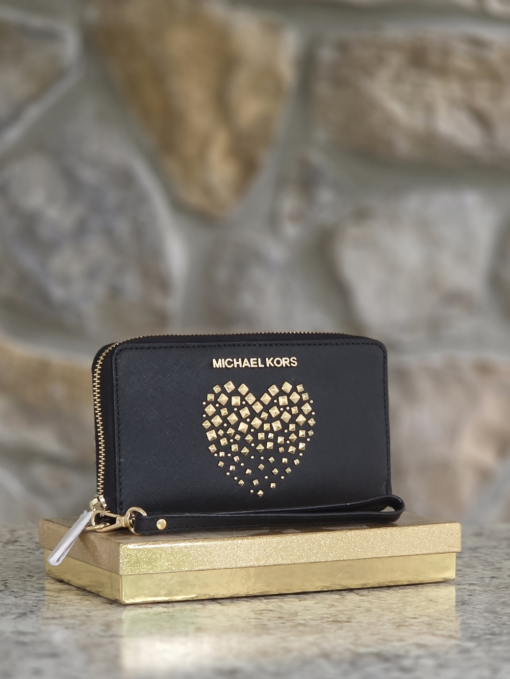 Michael Kors Jet Set Black Wristlet